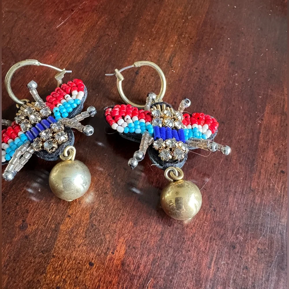 J. Crew Beaded Bumble Bee Earring